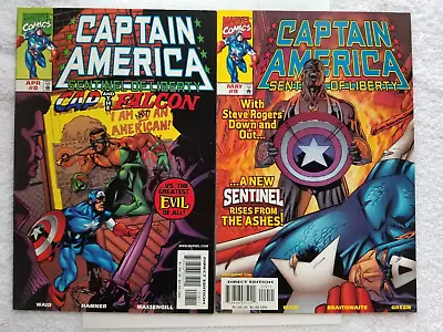 Buy Captain America Sentinel Of Liberty #8 & 9 Falcon Sam Wilson As Cap (Marvel) • 14.19£