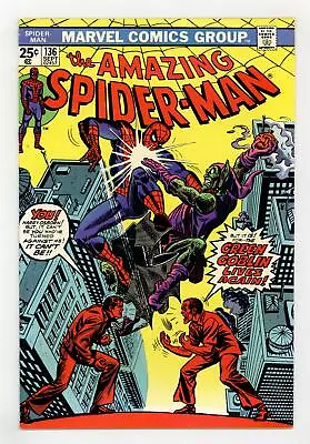 Buy Amazing Spider-Man #136 FN- 5.5 1974 1st App. Harry Osborn As Green Goblin • 139.92£