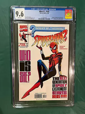 Buy WHAT IF... #105 CGC 9.6 WHITE PAGES 1998 ORIGIN & 1st APPEARANCE SPIDER-GIRL KEY • 293.16£