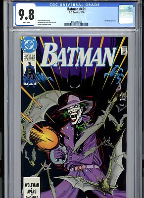 Buy Batman #451 (1990) DC CGC 9.8 White Joker • 80.91£