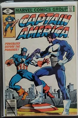 Buy 1980 MARVEL COMIC BOOK CAPTAIN AMERICA W PUNISHER 241 NEWSTAND EDITION KEY ISSUE • 39.98£