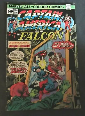 Buy Vintage Original Captain America And Falcon #186 Marvel Bronze Age Comic Book • 13£