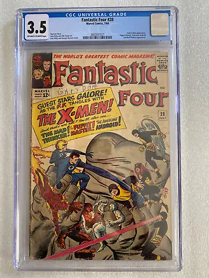 Buy Fantastic Four #28 CGC 3.5 1964 - Early X-men Appearance • 205.56£