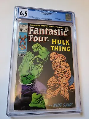 Buy Fantastic Four # 112 Cgc 6.5 Black Cover Hulk V. Thing • 217£