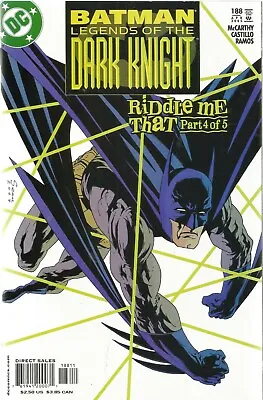 Buy Free P&P; Batman Legends Of The Dark Knight #188, Apr 2005: Riddle Me That  Pt.4 • 4.99£