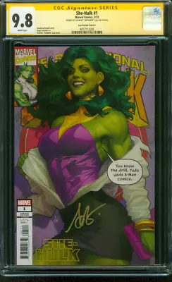 Buy Sensational She Hulk 1 CGC SS 9.8 Artgerm Variant 3/22 • 157.74£