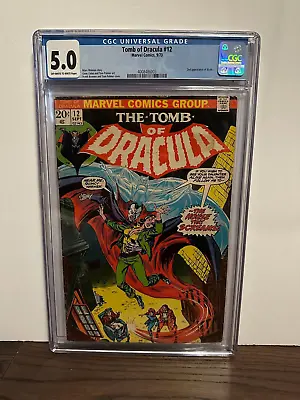 Buy Tomb Of Dracula #12 (Marvel, 1973) Second Appearance Of Blade! CGC 5.0 • 95.94£