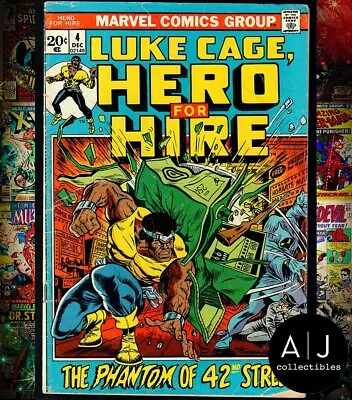 Buy Luke Cage Hero For Hire #4 VG+ 4.5 Marvel Comics 1972 • 6.36£