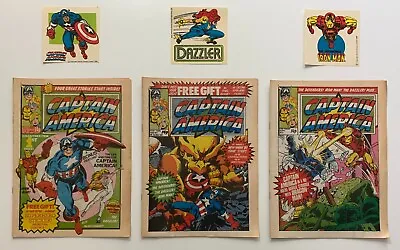 Buy Captain America #1 To #59 (no #43) VERY RARE With 4 X Free Gifts Marvel UK 1981 • 495£