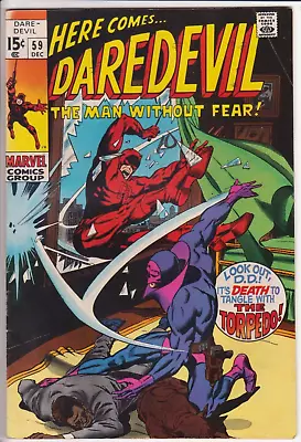 Buy Daredevil #59, Marvel Comics 1969 FN 6.0 Gene Colan. 1st Torpedo • 15.81£