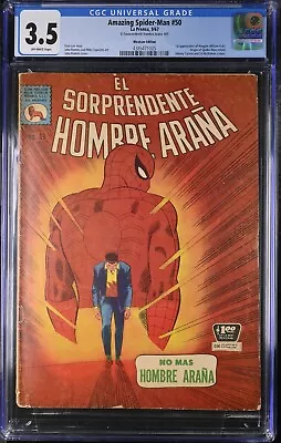 Buy Amazing Spider-Man #50 CGC 3.5 Mexican Edition 1st Kingpin La Prensa Mexico 1967 • 540.63£
