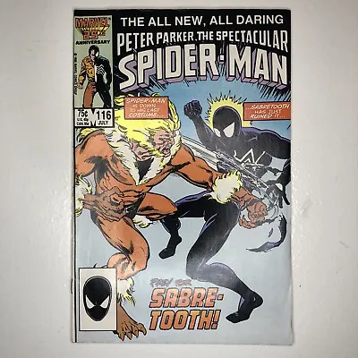 Buy Spectacular Spider-Man #116 1st Full App The Foreigner (Marvel July 1986) KRAVEN • 15.88£