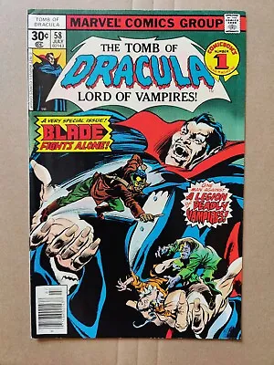 Buy (1977) The Tomb Of Dracula #58 Sharp FN+ 1st Solo Blade Story • 30.75£