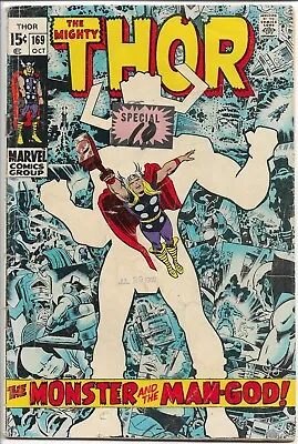 Buy Thor #169~ 1969 Silver Age ~ Galactus Origin ~Marvel Comics~ VG  ~ Charity • 39.53£