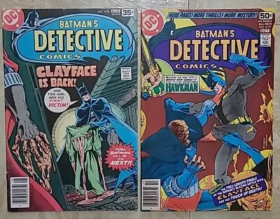 Buy Batman's Detectice Comics Lot Issues #478 - 479 Clayface III • 9.19£