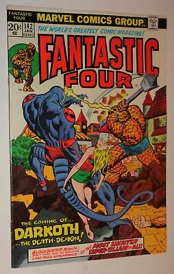 Buy Fantastic Four #142 Darkoth  8.5/9.0 White 1974 • 19.36£