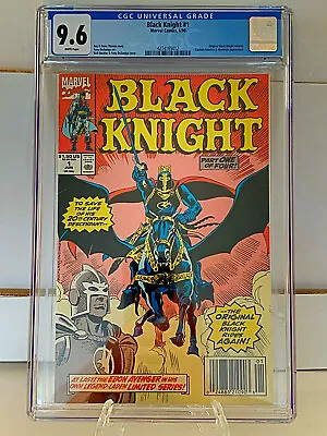 Buy BLACK KNIGHT #1 White Pages CGC 9.6 - 1st Solo Series Appearance (1990) Whitman • 75.08£
