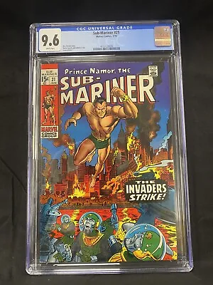 Buy Sub-mariner #21 Cgc 9.6 Wp Roy Thomas/marie Severin The Invaders Strike • 317.77£
