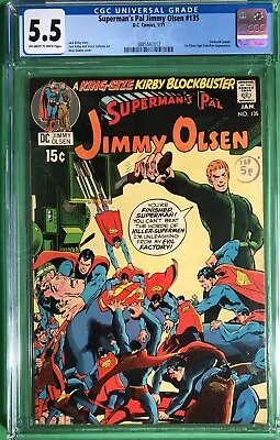 Buy Superman's Pal Jimmy Olsen #135 CGC 5.5 Darkseid Cameo 1st Silver Age Guardian • 99£