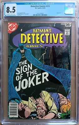 Buy DETECTIVE COMICS #476 CGC 8.5 OW-W 1978 ROGERS & Austin JOKER/Batman Key Issue • 59.96£