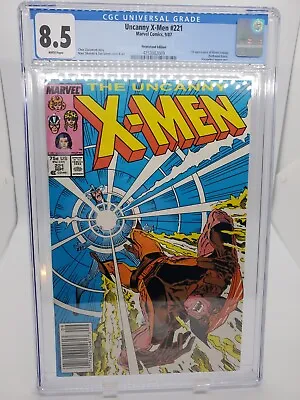 Buy Uncanny X-Men 221 NEWSSTAND VARIANT CGC 8.5 RARE 1st Appearance Sinister • 106.48£