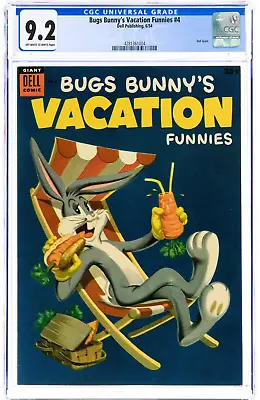 Buy Dell Giant Comics Bugs Bunny Vacation Funnies 4 CGC 9.4 Dell, 1954 Looney Tunes • 439.75£
