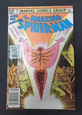 Buy Marvel Amazing Spiderman Annual 16  First Monica Rambeau  1982 • 14.45£