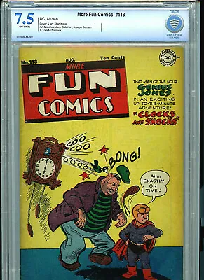 Buy More Fun Comics #113 1947 CBCS 7.5 FN+ Golden Age DC Comics Amricons K23 • 786.65£