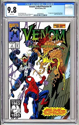 Buy VENOM: LETHAL PROTECTOR #4 CGC 9.8 NM/M 1st Scream Ron Lim Spider-Man 1993 WP • 51.38£