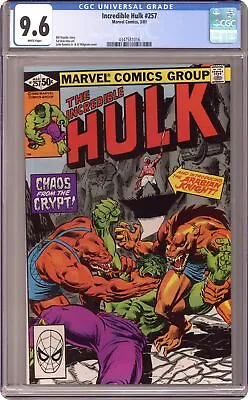 Buy Incredible Hulk #257D CGC 9.6 1981 4347581016 • 52.85£