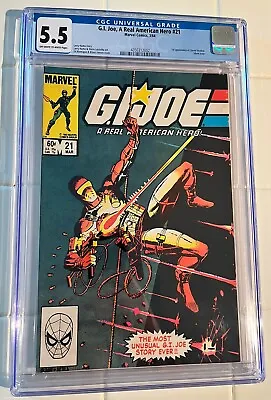 Buy G. I. Joe, A Real American Hero #21 CGC 5.5 The Silent Issue! 1st Printing!! • 74.93£