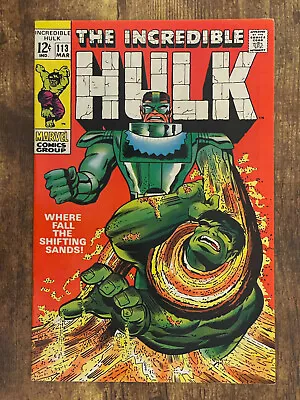 Buy Incredible Hulk #113 - STUNNING NEAR MINT 9.2 NM - Sandman - Marvel Comics 1969 • 28.78£