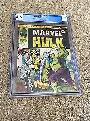 Buy Mighty World Marvel 198 CGC 4.5 OW/White (Rpt 1st App Of Wolverine) Hulk 181- UK • 401.21£