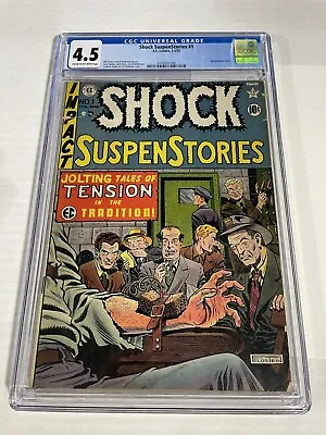Buy Shock SuspenStories #1 CGC 4.5 1952  EC Comics Electrocution Pre-Code Horror! • 563£