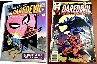 Buy DAREDEVIL #17 +#158 (1966/1976) 2 Marvel Comics Spiderman/Romita/Frank Miller • 74.99£