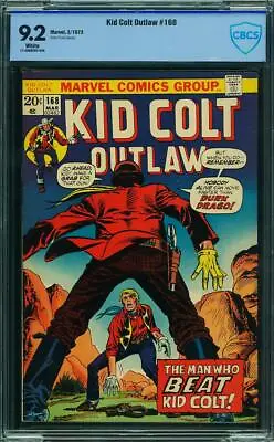 Buy Kid Colt Outlaw 168 Cbcs  9.2 White Pages 1973 L1 • 62.44£
