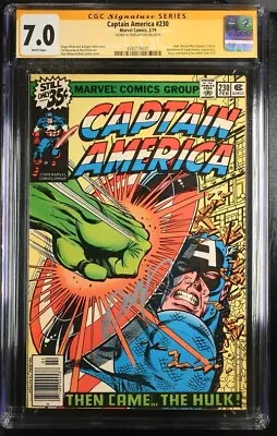 Buy Captain America #230 CGC 7.0 (1979) Iconic Cover Signed Bob Layton  • 104.08£