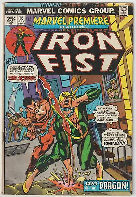 Buy Marvel Premiere #16 (Jul 1974, Marvel), G Condition (2.0), 2nd App. Iron Fist • 7.94£
