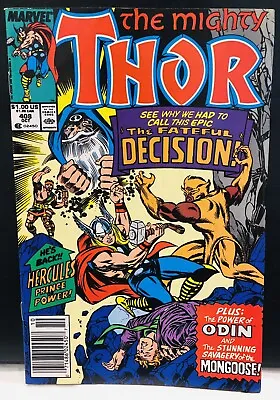 Buy The Mighty Thor #408 Comic , Marvel Comics Newsstand Eric Masters As Thor! • 4.52£