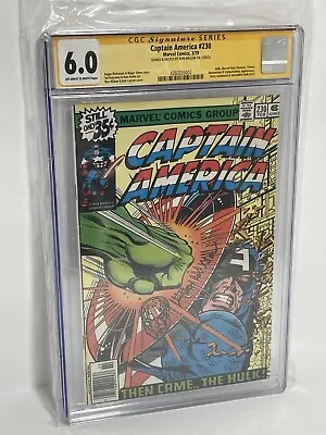Buy Captain America #230 CGC 6.0 Rare Iconic Cover Signed And Sketch Ron Wilson HULK • 198.61£