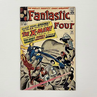 Buy Fantastic Four #28 1965 VG/FN FF Vs X-Men Cent Copy • 198£