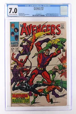 Buy Avengers #55 - Marvel 1968 CGC 7.0 Crimson Cowl Revealed As Ultron-5 (1st Appear • 103.75£