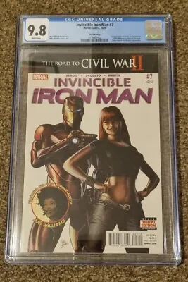 Buy Invincible Iron Man #7 CGC 9.8 3rd Print 1st Riri Williams Cover • 90£