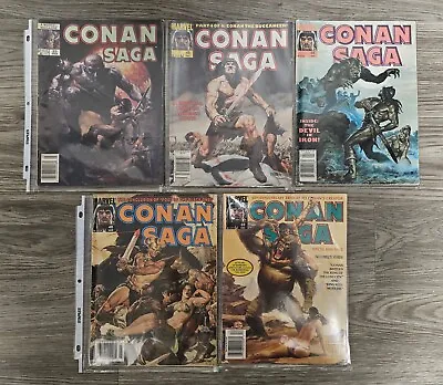 Buy Conan Saga Lot Of 5 Marvel Magazines (1989) #23, 45-46, 48, & 69 Vintage VG-F  • 16.73£