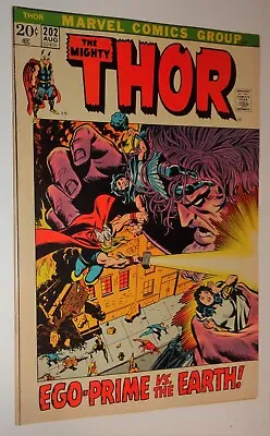 Buy Thor #202 John Buscema 9.0/9.2 1973  Orgin Ego Prime • 32.45£