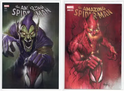 Buy Amazing Spider-Man #799 800 Parrillo TRADE Green Red Goblin ASM Variant SET Lot • 36.26£