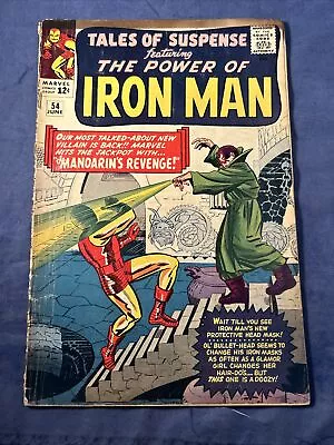Buy Tales Of Suspense #54 GD+ 2.5 Iron Man! 2nd Appearance Mandarin! Marvel 1964 • 12.70£