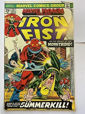 Buy MARVEL PREMIERE #24 Iron Fist Marvel 1976 Cents VF/NM • 4.95£