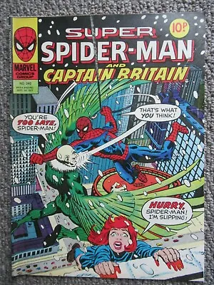Buy Marvel UK  Spider Man And Captain Britain Comic #240  14th September August 1977 • 8£
