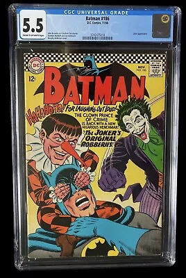 Buy Batman #186 CGC 5.5 CRM/OW 1st Joker Side-Kick App. 1966 DC Comics • 359.49£